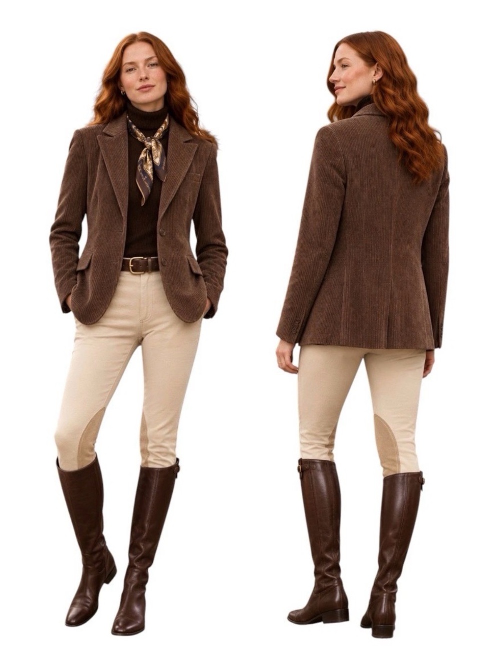 Vintage Max Studio London Brown Corduroy Weekend Blazer | Classic Retro 70s